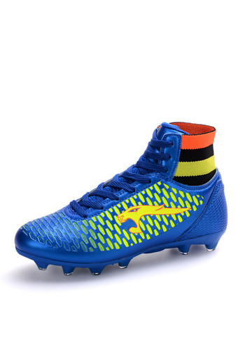 PINSV Men s Sports Shoes Outdoor Football Shoes High Cut (Blue) - Intl