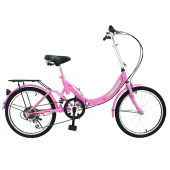 TORNADO จักรยานพับได้ FOLDING BIKE 20" โช๊คอัพ 6 Speed รุ่น 20TC601 (สีชมพู)