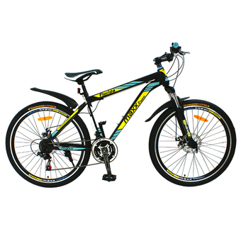 K-BIKE MAXX จักรยานเสือภูเขา MOUTAIN BIKE 26&quot; 21 speed SHIMANO รุ่น FLORIDA 26KSMTB2107 (ดำ/เหลือง/ฟ้า)