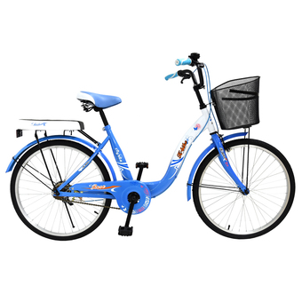 CITY BIKE จักรยานแม่บ้าน ทรงคลาสสิค 24&quot; รุ่น Rose 24K50 24CITY103 (สีฟ้า)