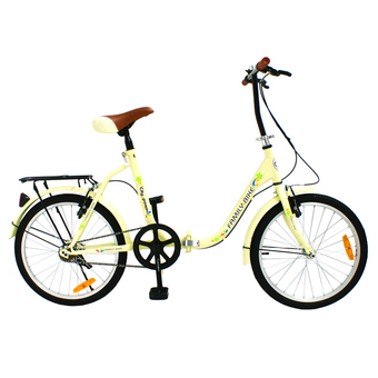 U-BIKE จักรยานวินเทจพับได้ FOLDING BIKE 20 นิ้ว 1 Speed รุ่น 20F102 # 20F1 (สีครีม)