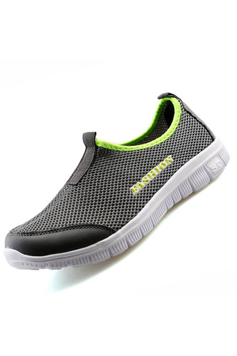 PINSV Men's Breathable Sport Shoes Running Shoes (Grey) - Intl
