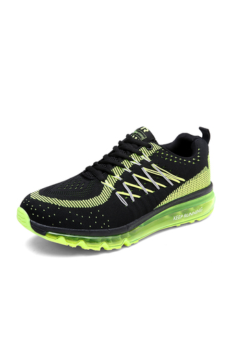 2016 new men sneaker breathable running shoes fashion air max sport shoes unisex (Black) (Intl)