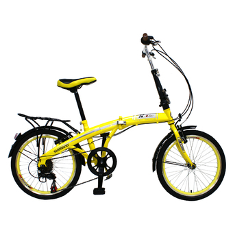 K-BIKE จักรยานพับได้ 20&quot; 6 speed SHIMANO ล้อ 2 สี รุ่น 20KS602 (สีเหลือง)