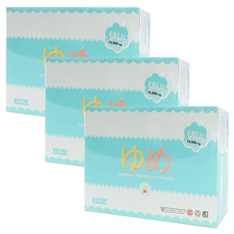 Yume 16,000 mg. ยูเมะ คอลลาเจน แอลกลูต้าไธโอน สูตร MaxxiDose (10 ซอง x 9 กล่อง)