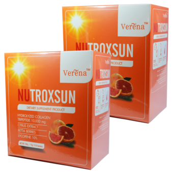 Verena Nutroxsun เวอรีน่า นูทรอกซ์ซัน คอลลาเจน ลดฝ้า ป้องกันแสงแดด หน้าอ่อนเยาว์ บรรจุ 10 ซอง (2 กล่อง)