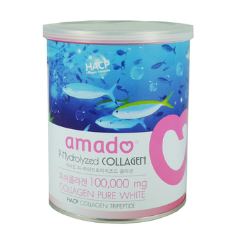 Amado P-Hydrolyzed Collagen 100,000 Mg. อมาโด้ พี ไฮโดรไลซ์ คอลลาเจน 100,000 มก. ขนาดบรรจุ 100 กรัม จำนวน 1 กระป๋อง