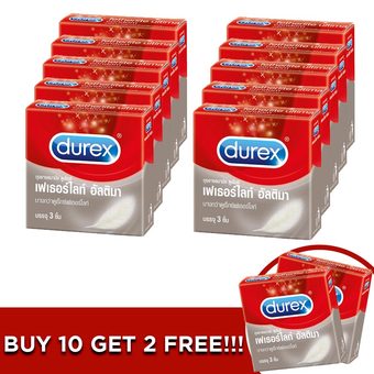 ดูเร็กซ์ ซื้อ10แถม2 ถุงยางอนามัย เฟเธอร์ไลท์ อัลติมา 3ชิ้น Durex Buy 10 get 2 Fetherlite Ultima Condom 3&#039;s