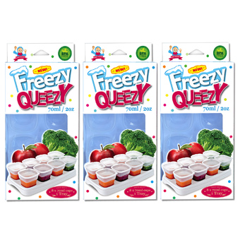Alpha Baby FREEZY QUEEZY 2OZ BABY CUBES 3 PACK ( WHITE )