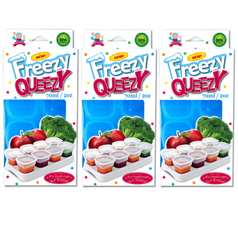 Alpha Baby FREEZY QUEEZY 2OZ BABY CUBES 3 PACK ( BLUE )