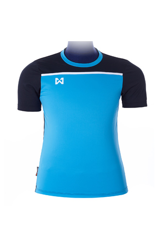 WARRIX SPORT เสื้อฟุตบอลพิมพ์ลาย WA-1531 ( สีฟ้า-ดำ )
