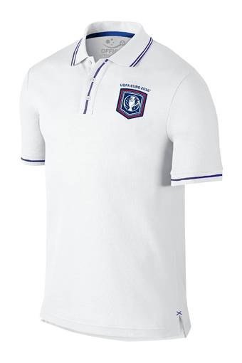 Euro2016 เสื้อลิขสิทธิ์แท้โปโล ปักโลโก้ยูโร- สีขาว