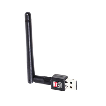 ART-TECH Mini USB WiFi 150Mbps Wireless Adapter 150M Computer LAN Card 802.11n/g/b with Network Card Antenna (Black)