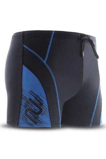M fashion กางเกงว่ายน้ำขาสั้นสำหรำบผู้ชาย รุ่น1270(สีดำน้ำเงิน)