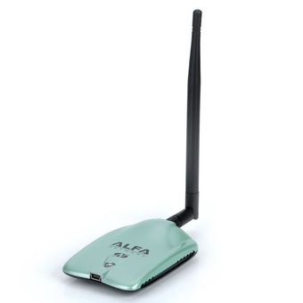 ALFA 1200mW 802.11b/g/n Long-Range 150Mbps USB 2.0 WiFi Wireless Network Adapter w/ Antenna - Green (Intl)