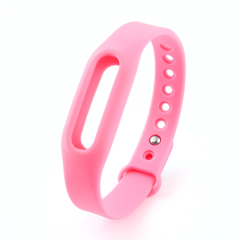 Replacement Wrist Strap Wearable Rubber Wrist Band for Xiaomi MIBand Bracelet(Pink)