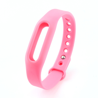 Replacement Wrist Strap Wearable Rubber Wrist Band for Xiaomi MIBand Bracelet(Pink)