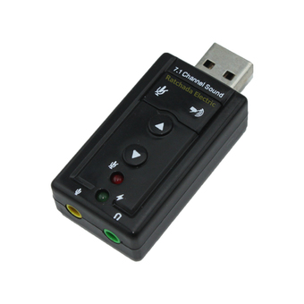 Lucky IT USB Sound Adapter External USB 2.0 Virtual 7.1 Channel ทดแทน เพิ่ม การ์ดเสียง ในคอมพีซี และโนต์บุ๊ค (Black)