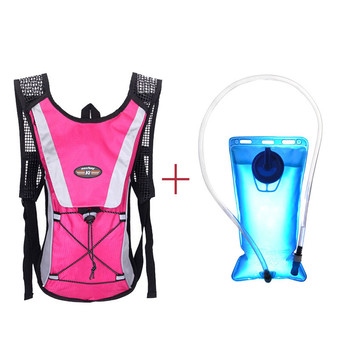 Water Bladder Bag Backpack+Hydration Packs Hiking Camping 2L Hot Pink