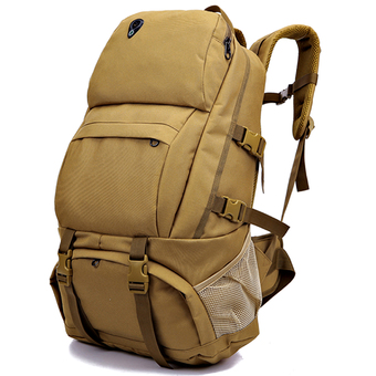 Men- Bags กระเป๋าเดินทาง เป้สะพายหลัง Backpacker 3D ใบใหญ่ ความจุ 36-55L ( สีกากี )