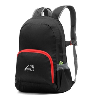 กระเป๋าเป้ พับเก็บได้ Backpack Travel Bag (สีดำ)