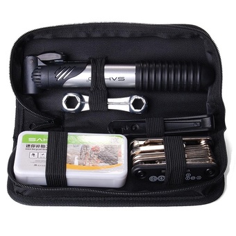 Lotte Handy Bike Tool ชุดกระเป๋าอุปกรณ์ซ่อมจักรยาน + ปั๊มลม ชนิดพกพา ติดจักรยานได้