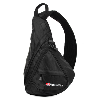 Naturehike Outdoor Sports Triangular Shape Messenger Shoulder Bag ( Black )