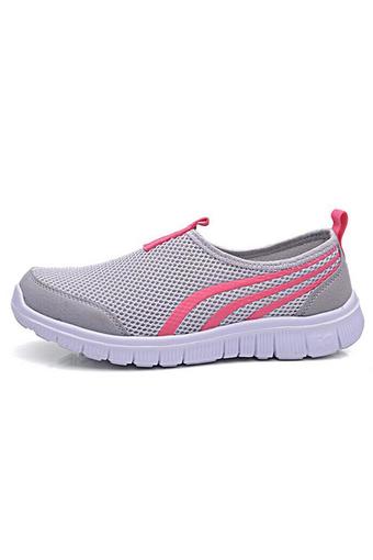 LALANG New Fashion Women Casual Shoes Cheap Walking Flats Shoes Breathable Light Grey (Intl)