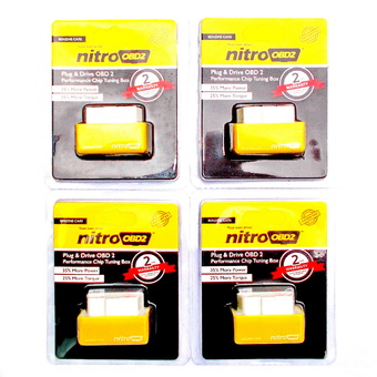Performance Chip Tuning Box OBD2 NITRO OBD2 Plug ชิพเพิ่มประสิทธิภาพรถยนต์ เบนซิน (สีเหลือง)
