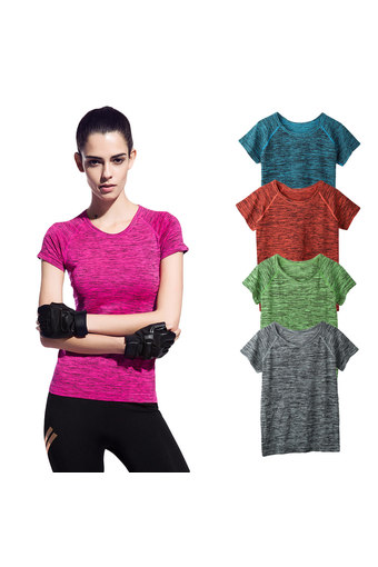 Exercise Lady T Shirt x5 -เสื้อออกกำลังกาย ฟิตเนท ปั่นจักรยาน เซ็ท 5 ตัว (สีเทา ฟ้า ชมพู ส้มอมแดง เขียว)