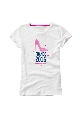 Euro 2016 เสื้อลิขสิทธิ์แท้ลายกราฟฟิก France 2016 สีขาว ผู้หญิง