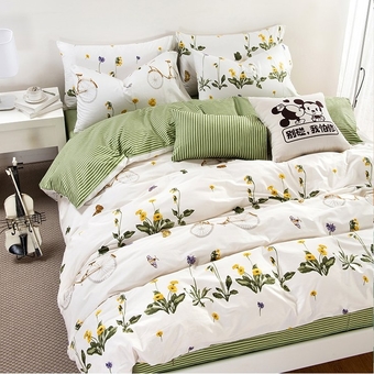 Bedding Cheap ผ้าปูที่นอน ชุดผ้านวม 6 ฟุต 6 ชิ้น ลาย KC019