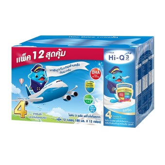 Dumex ไฮคิว 3 พลัส รสจืด180มล แพ็ค 12 (*3 แพ็ค 36 ชิ้น)