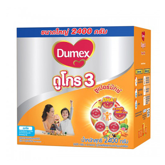 ดูเม็กซ์ ดูโกร 3 นมผงสำหรับเด็ก ซูเปอร์มิกซ์ รสจืด 2,400 กรัม