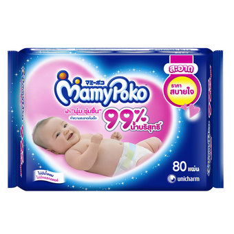 ผ้านุ่มชุ่มชื้น Mamy Poko ขนาด 12 แพ็ค แพ็คละ 80 ชิ้น (ทั้งหมด 960 ชิ้น)