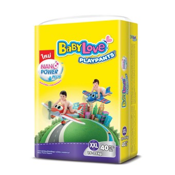 ขายยกลัง BabyLove รุ่น Playpant Nano Power Plus ไซส์ XXL 4 แพ็ค 160 ชิ้น (แพ็คละ 40 ชิ้น)