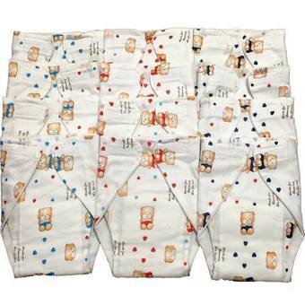 Por-kaeo Kids กางเกงผ้าอ้อม ผ้าสาลูCotton เกรด AAA จำนวน 12 ตัว