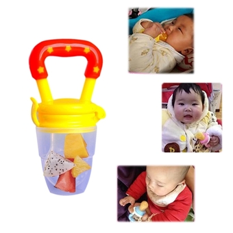 Baby Infant Feeding Dummies Pacifier Soother Nipples Soft Feeding Tool Bite Gag Yellow S (Intl)