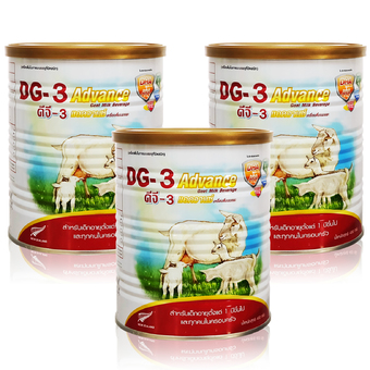 DG 3 นมแพะสำหรับเด็กอายุ 1 ปีขึ้นไป 400 กรัม 3 กระป๋อง
