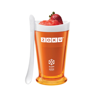 Zoku แก้วทำเกล็ดน้ำแข็งพร้อมช้อนตัก (สีส้ม)