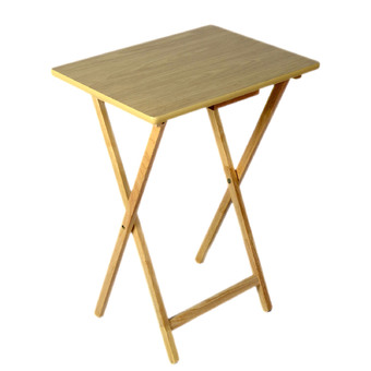 PJ โต๊ะพับไม้ยางพารา / ทีวีเทรย์ (สีธรรมชาติ)