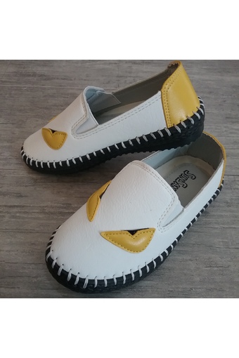 Alice Shoe รองเท้าเด็ก Loafer แฟชั่นเด็กผู้ชาย&amp;เด็กผู้หญิง รุ่น LF004-W (สีขาว)