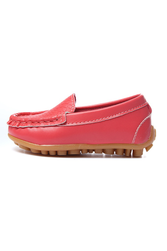 Children Shoes PU Leather Sneakers For Boys And Girls Boat Shoes Slip On Soft Sole Casual Flats (Intl)
