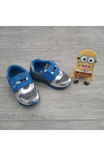 Alice Shoe รองเท้าเด็กมีไฟ ผ้าใบแฟชั่น รองเท้าเด็กผู้หญิง&เด็กผู้ชาย รุ่น SKL003-ฺBE (สีนำ้เงิน)