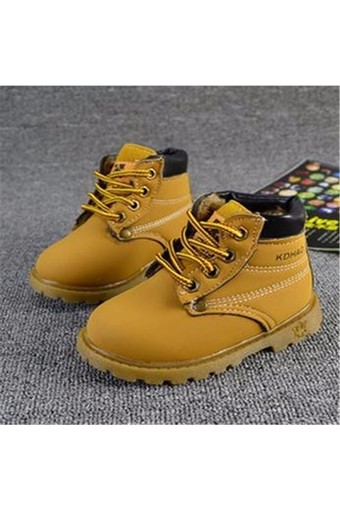 Winter Autumn Baby Child Kids Boys Girls Army Style Martin Boot Lace Boots Shoes 