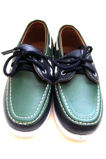 Chicky Shoes รองเท้าคัชชูเด็ก แบบผูกเชือก สีเขียว