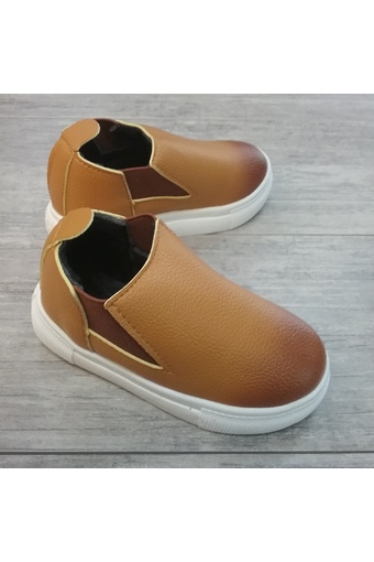 Alice Shoe รองเท้าผ้าใบเด็ก แฟชั่นเด็กผู้ชาย&เด็กผู้หญิง รุ่น SKH014-BN ( สีน้ำตาล)