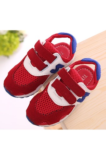 Kids Fashion Light Weight Running Athletic Casual Sneakers Shoes (Red) - Intl
