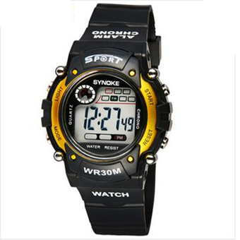 Synoke 99569 Waterproof Luminous Watches Students Sports Watch for Swimming Boy/Girl Watch Wrist Watch Gold