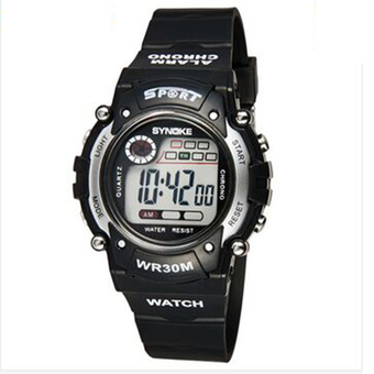 Synoke 99569 Waterproof Water Childeren Students Outdoor Casual Sport Watch Silver
